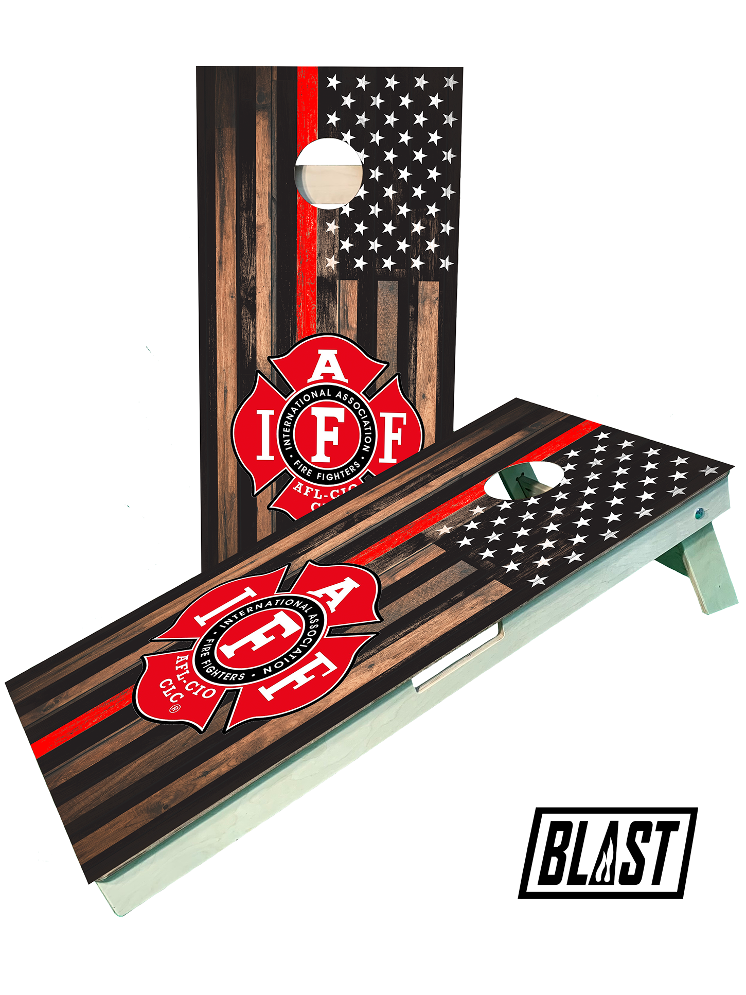 Fire Fighter IAFF - Fireman Cornhole Set - SJB-DIAMOND ELITES