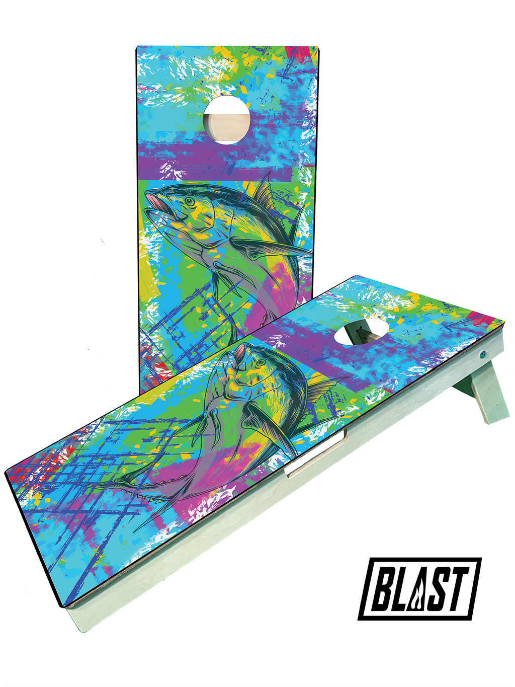 Saltwater Tuna Cornhole Boards - SJB-DIAMOND ELITES