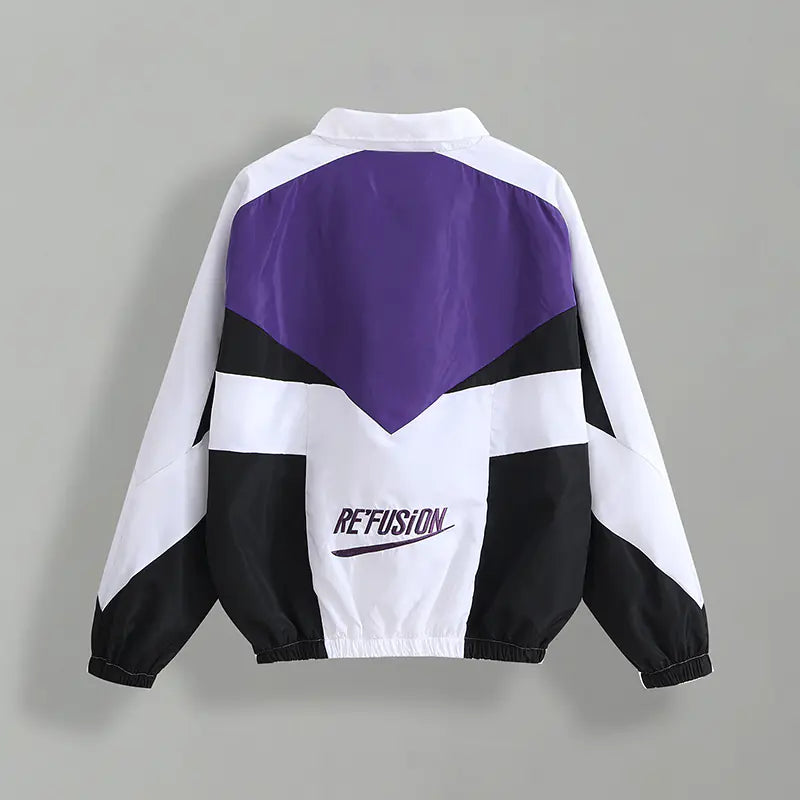 Men's Patchwork Embroidery Bomber Varsity Jacket Pi-Mart