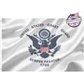 US Coast Guard Flag 3x5 Outdoor Double Sided- Heavy Duty 3ply United States Coast Guard Flag Super Durable 4 Rows Stitched Edge Canvas Header with 2 Brass Grommets The Military Gift Store