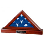 Flag and Baser display case for A large American flag, Flag and Base for a Memorial flag, Large Flag and pedestal display frame The Military Gift Store