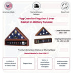 American Flag and Medal Display Case - Presidential The Military Gift Store