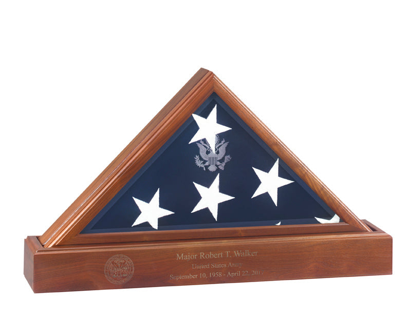 Large Flag Display case for 5 x 9.5 Flag - Burial Flag - 5ft x 9.5ft flag, American Burial Flag. The Military Gift Store
