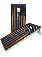 Blue line flag - personalization available blastcornhole