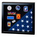 Flag Display Case showcases both the flag and military awards. The Military Gift Store