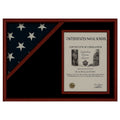 Flag Display Case Flag and Certificate Flag Box, Walnut or cherry wood The Military Gift Store