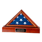 Flag and Base display case, American Flag and Pedestal Display Frame The Military Gift Store
