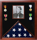 Photo Flag and Medal Display Case, Flag and Photo Frame The Military Gift Store