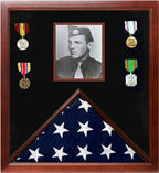 Photo Flag and Medal Display Case, Flag and Photo Frame The Military Gift Store