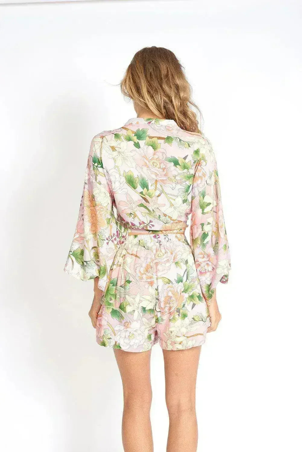 Flowers On My Mind Floral Front Tying Crop Top - SJB-DIAMOND ELITES
