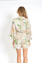 Flowers On My Mind Floral Front Tying Crop Top - SJB-DIAMOND ELITES