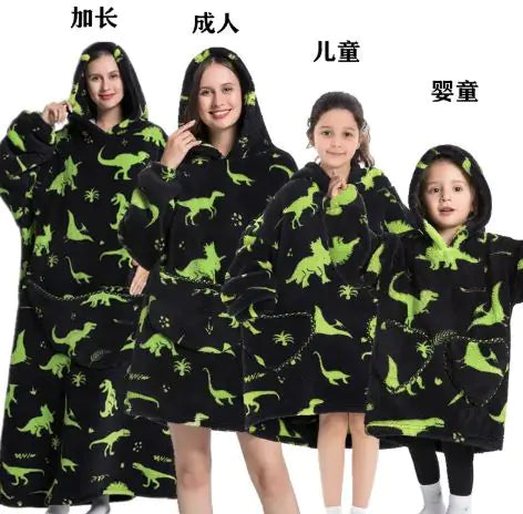 Lazy Blanket Hoodie Family Party Gift Pi-Mart