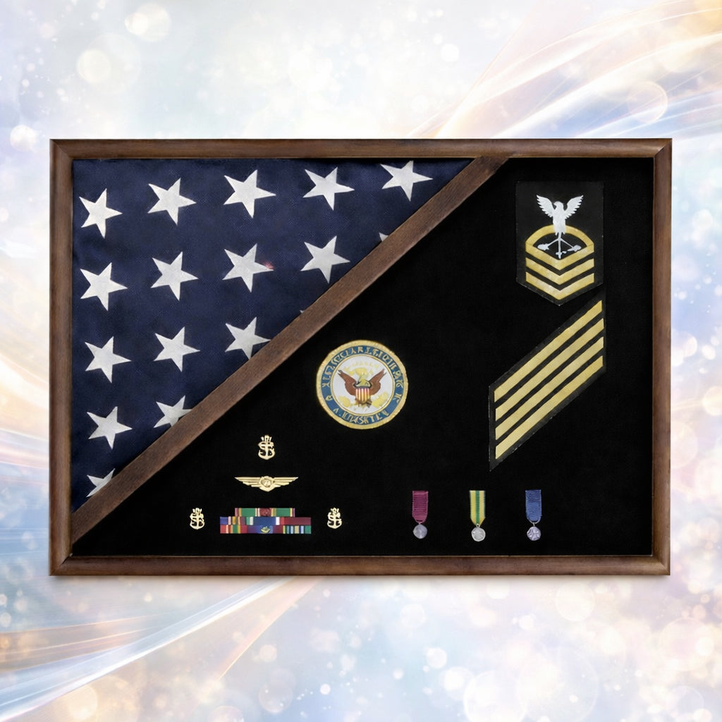 MEMORIAL FLAG CASE - FOLDED CORNER. The Military Gift Store