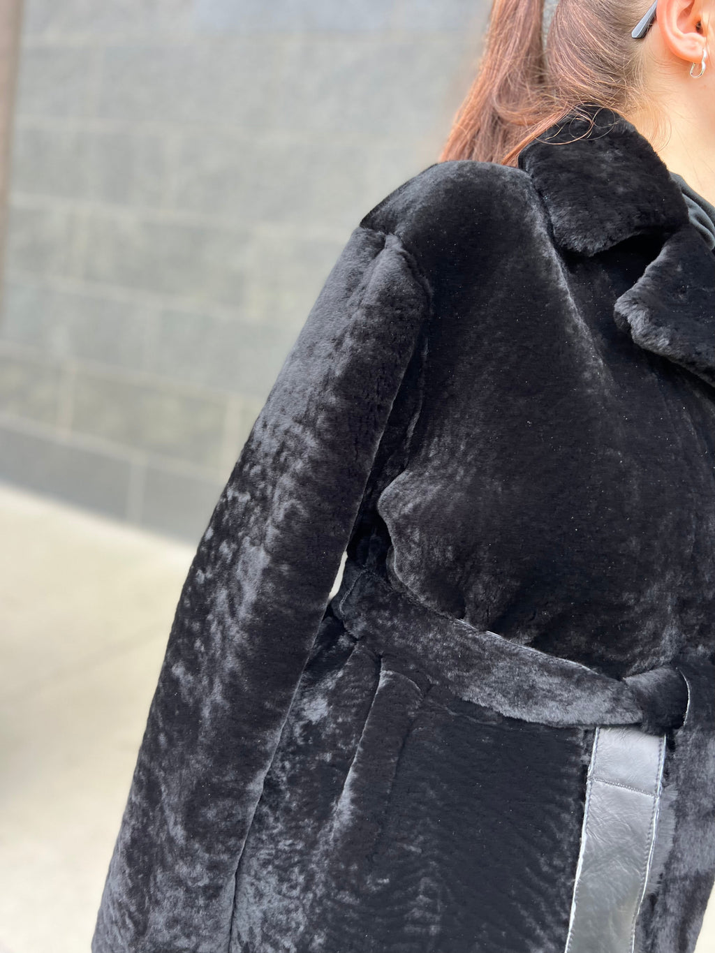 Genuine Shearling Merino Lamb Leather Coat by Punto Leather - SJB-DIAMOND ELITES
