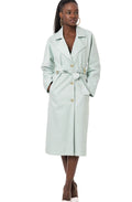 Cotton Blend Belted Trench Coat - SJB-DIAMOND ELITES