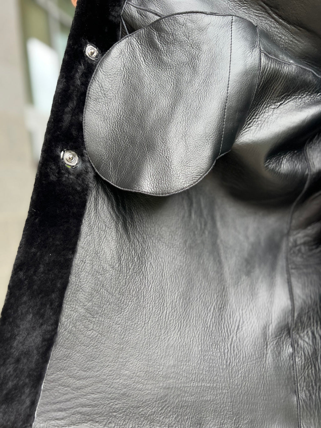 Genuine Shearling Merino Lamb Leather Coat by Punto Leather - SJB-DIAMOND ELITES
