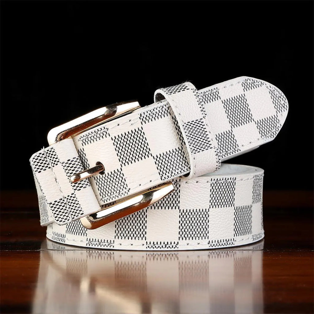Men's Plaid Buckle Belt - Trendy Casual Design Pi-Mart
