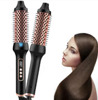 2-in-1 Hair Straightener & Curler Brush with PTC Heating Pi-Mart
