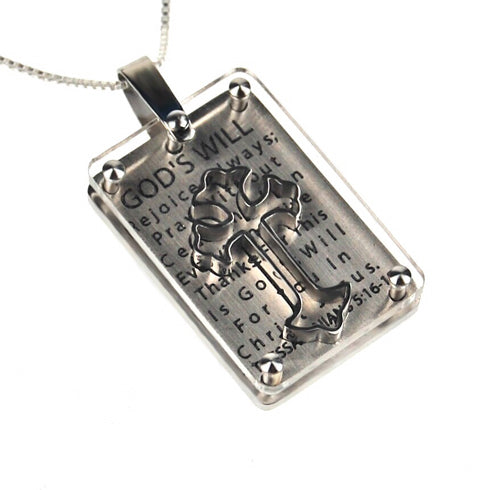 3D Shield Cross Necklace KingdomWear