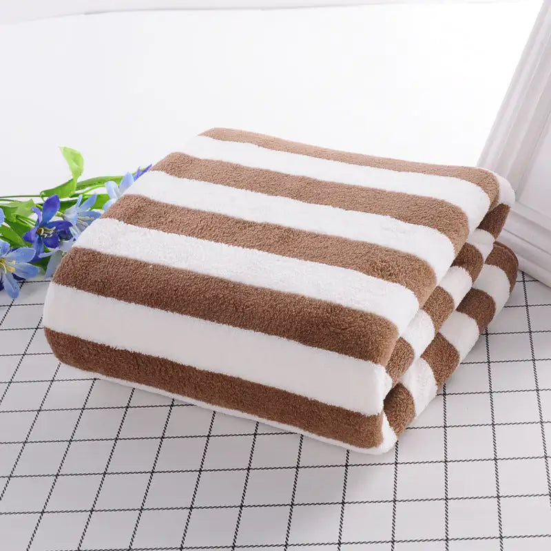 Coral Velvet Bath Towels Pi-Mart