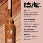 e.l.f. Halo Glow Liquid Filter Highlighter 5.5 Medium/Tan 1.06 fl oz - New This is Beauty US