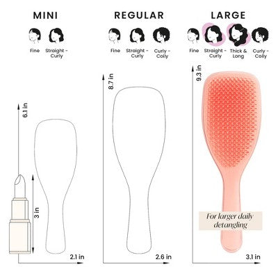 Tangle Teezer Ultimate Detangler Hair Brush Large Peach - New This is Beauty US