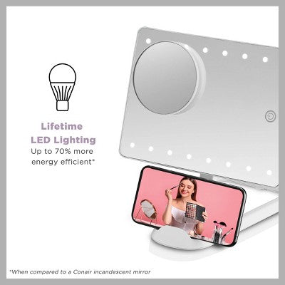 Conair LED Hollywood Lighted Social Media Makeup Mirror White - Imperfect Box This is Beauty US
