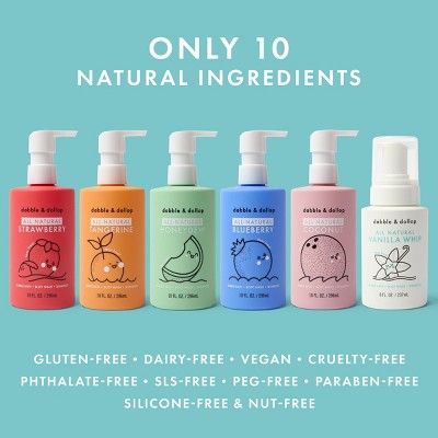 Dabble & Dollop Kids 3-in-1 Shampoo, Body Wash & Bubble Bath Coconut 10 fl oz - New This is Beauty US