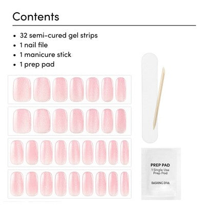 Dashing Diva Glaze Semi-Cured Gel Nail Polish Strips Ballerina Blush 32ct - New This is Beauty US