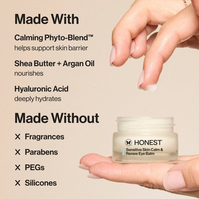 Honest Beauty Calm & Renew Melting Eye Balm with Calming Phyto-Blend 0.5oz - New This is Beauty US