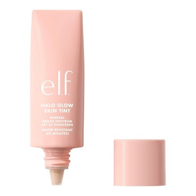 e.l.f. Halo Glow Skin Tint Light Coverage Foundation SPF 50 7 Medium Warm 1 fl oz - Imperfect Box This is Beauty US