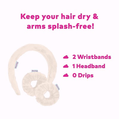 MakeUp Eraser Wifey Head Band/Wrist Guard/Wipe 3ct - New This is Beauty US