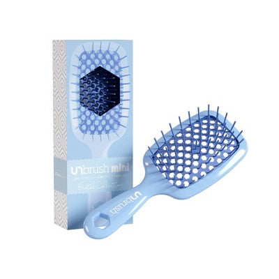 UNbrush Mini Pastel Detangling Hair Brush Periwinkle Light Blue - New This is Beauty US