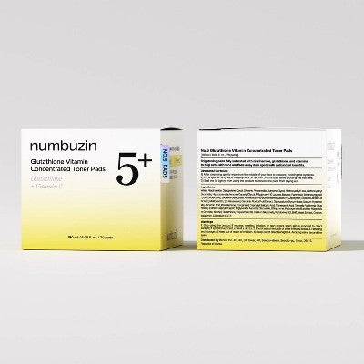 numbuzin No.5+ Glutathione Vitamin Concentrated Toner Pads 70ct - New This is Beauty US