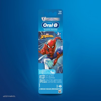 Oral-B Marvel's Spider-Man Kids Extra Soft Replacement Brush Heads 2ct - Imperfect Box This is Beauty US