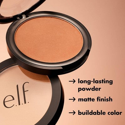 e.l.f. Primer-Infused Matte Bronzer Fresh Tan 0.35oz - New This is Beauty US