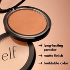 e.l.f. Primer-Infused Matte Bronzer Fresh Tan 0.35oz - New This is Beauty US