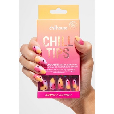 Chillhouse Chill Tips Press-On Fake Nails Sunset Sorbet 24ct - New This is Beauty US