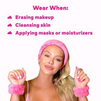 MakeUp Eraser Drip Eraser Head Band/Wrist Guards 3ct - New This is Beauty US