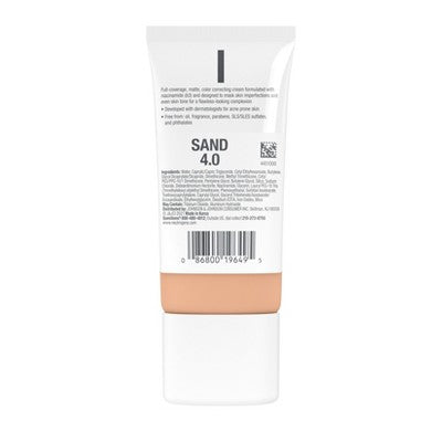 Neutrogena Clear Coverage Flawless Matte Color Correcting Cream, Full-Coverage 4.0 Sand - New This is Beauty US