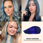 Overtone Smoky Sapphire Hair Mask- Semi-Permanent Hair Dye & Color Conditioner Misty Turquoise for Brown & Blonde Hair - New This is Beauty US