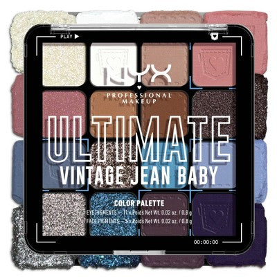 NYX Professional Makeup Ultimate Eyeshadow Palette Vintage Jean Baby 0.32 oz - Imperfect Container This is Beauty US