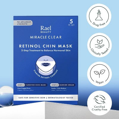 Rael Beauty Miracle Clear Retinol Chin Masks 5ct - New This is Beauty US