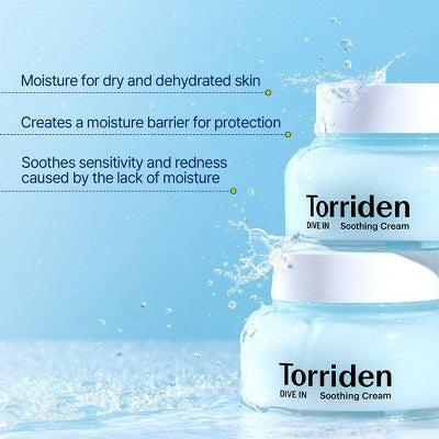 Torriden Dive-In Soothing Cream Calming; Deep Moisturization 2.7 fl oz - Imperfect Box This is Beauty US