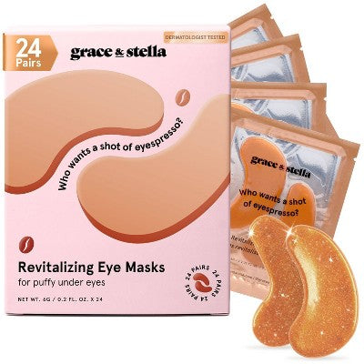 Grace & Stella Revitalizing Under Eye Masks Bronze 24ct - New This is Beauty US