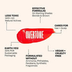 Overtone Scarlet Red Daily Conditioner- Semi-Permanent Ruby Red 4.5 oz - New This is Beauty US
