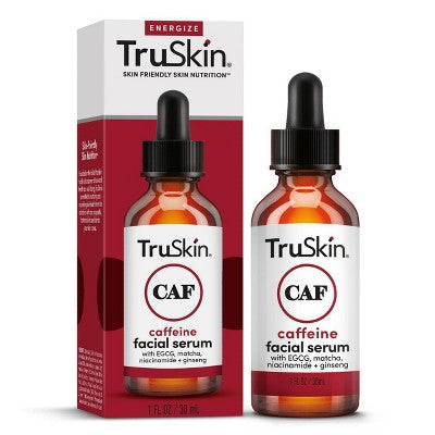 TruSkin Caffeine Facial Serum with Matcha Green Tea and Ginseng 1 fl oz - New This is Beauty US
