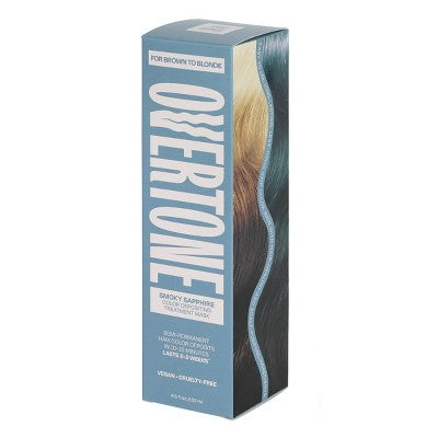 Overtone Smoky Sapphire Hair Mask- Semi-Permanent Hair Dye & Color Conditioner Misty Turquoise for Brown & Blonde Hair - New This is Beauty US
