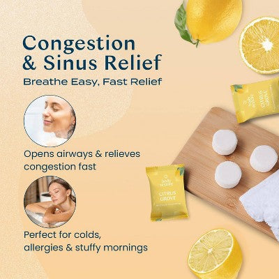 Body Restore Shower Steamers with 100% Natural Essential Oil Citrus 6ct - New This is Beauty US