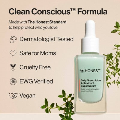 Honest Beauty Daily Green Juice Antioxidant Super Serum 1 fl oz - New This is Beauty US